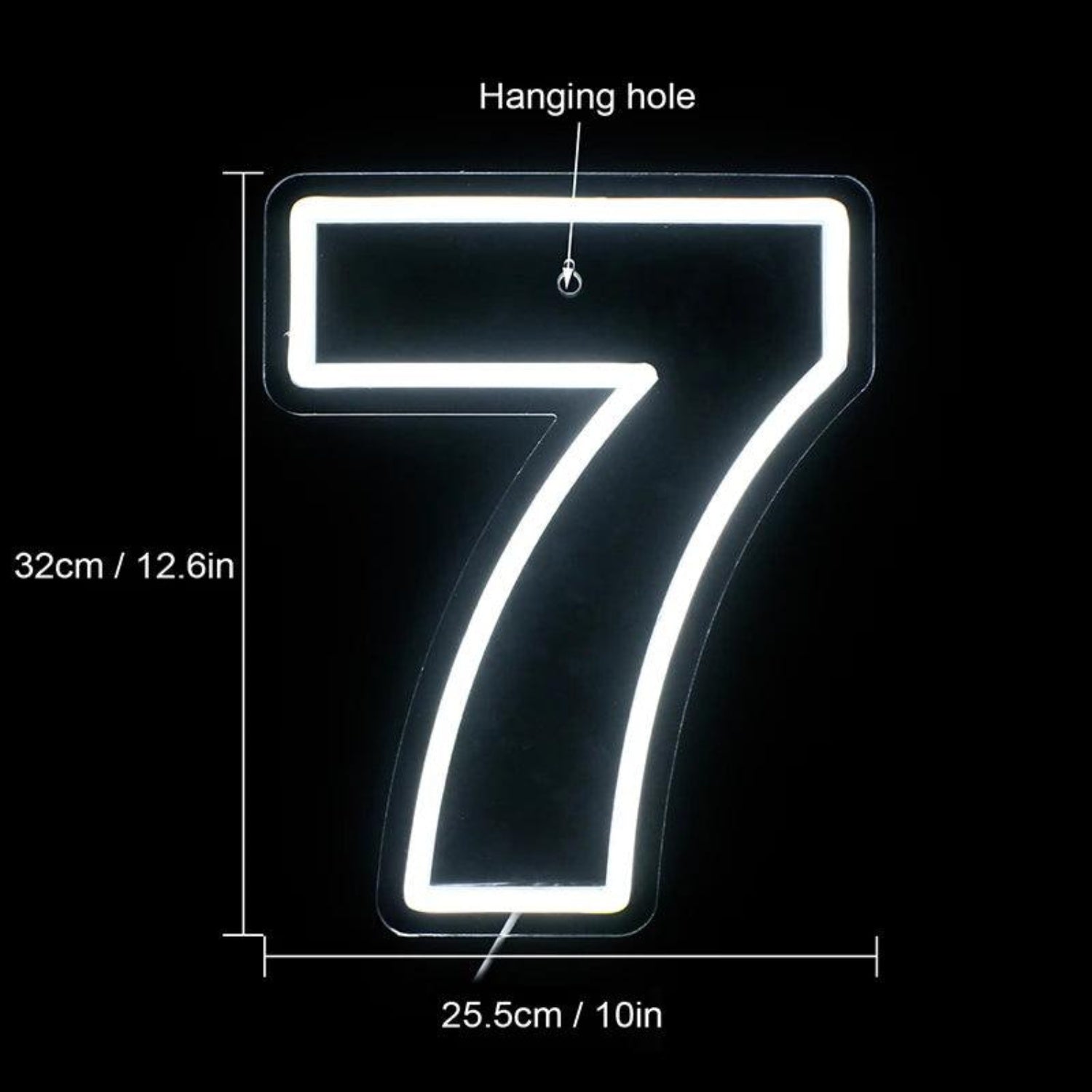 0-8 Digits White Led Neon Sign For Indoor Birthday Decor | Shineneon