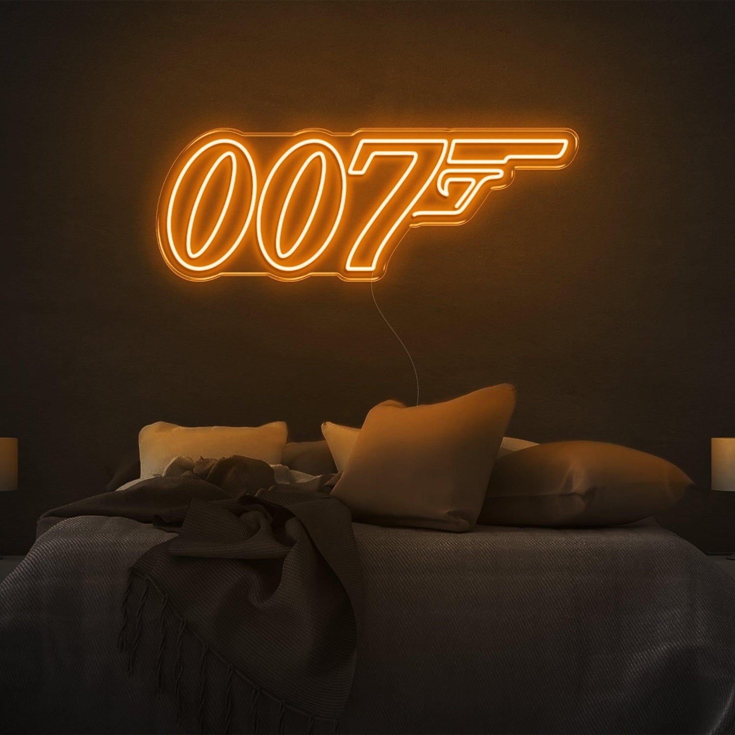 007 Bright Pink Pistol Design Led Neon Sign For Bedroom Wall Decor | Shineneon