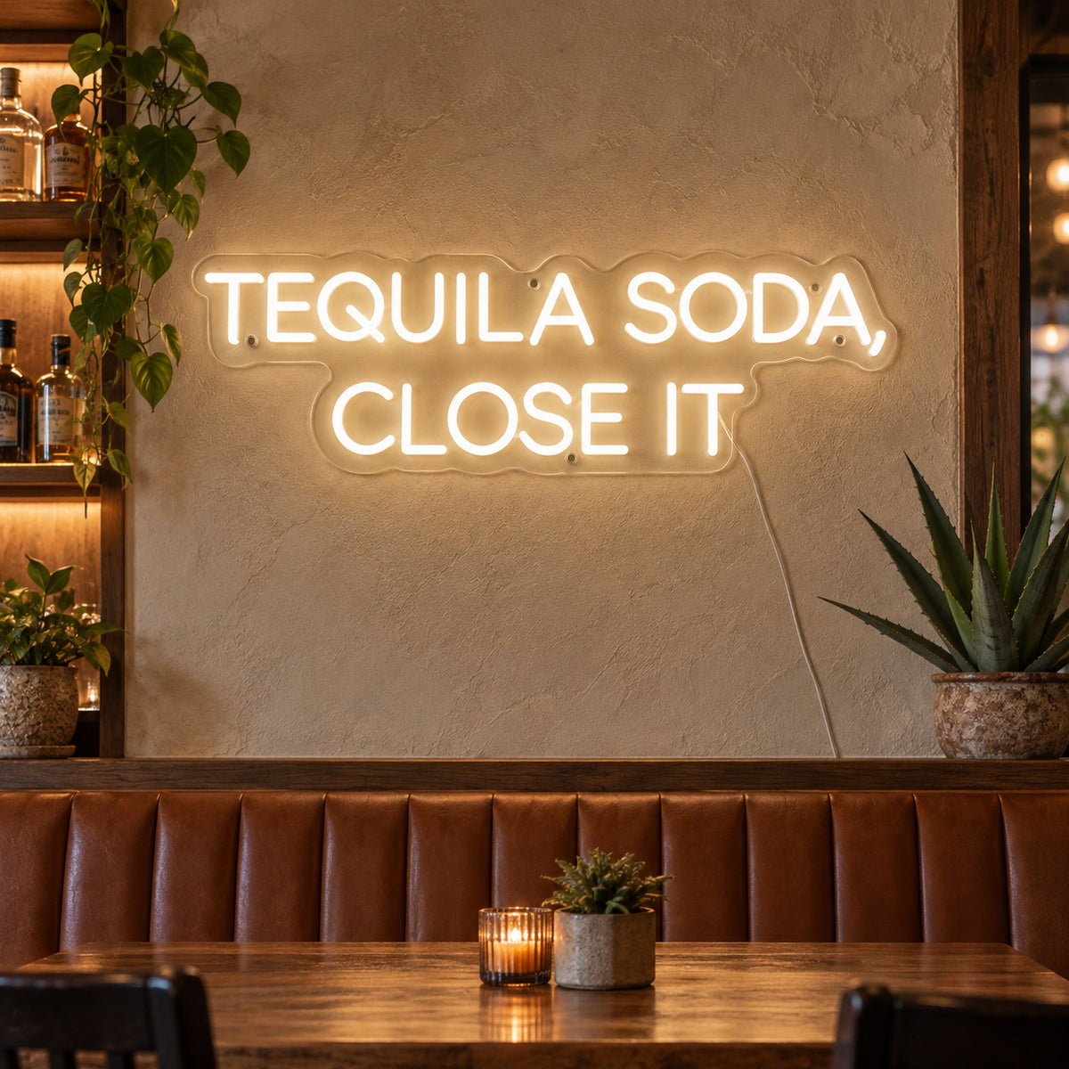 Tequila Soda Close It LED Neon Sign for Bar Light Up Business Decor - Shineneon