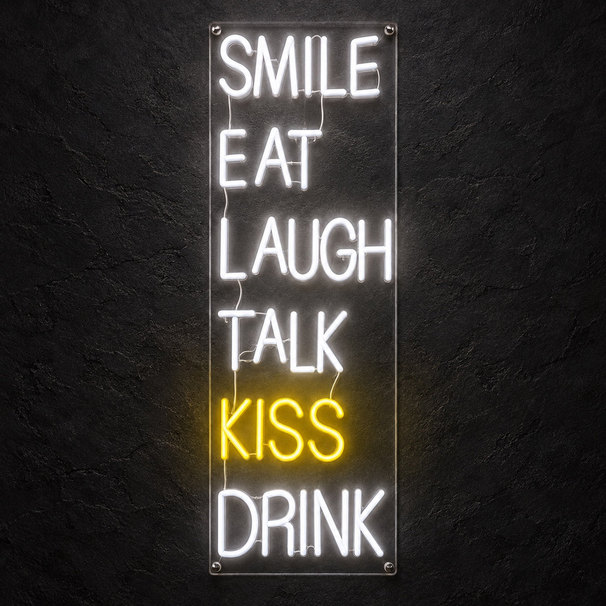 Eat Smile Laugh Talk Kiss Drink LED Neon Sign for Bar - Shineneon