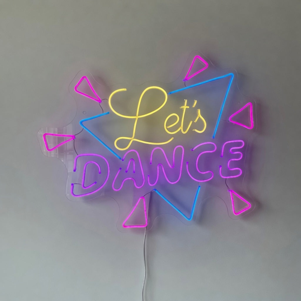Let's Dance LED Neon Sign Disco Sparkle Design - Shineneon
