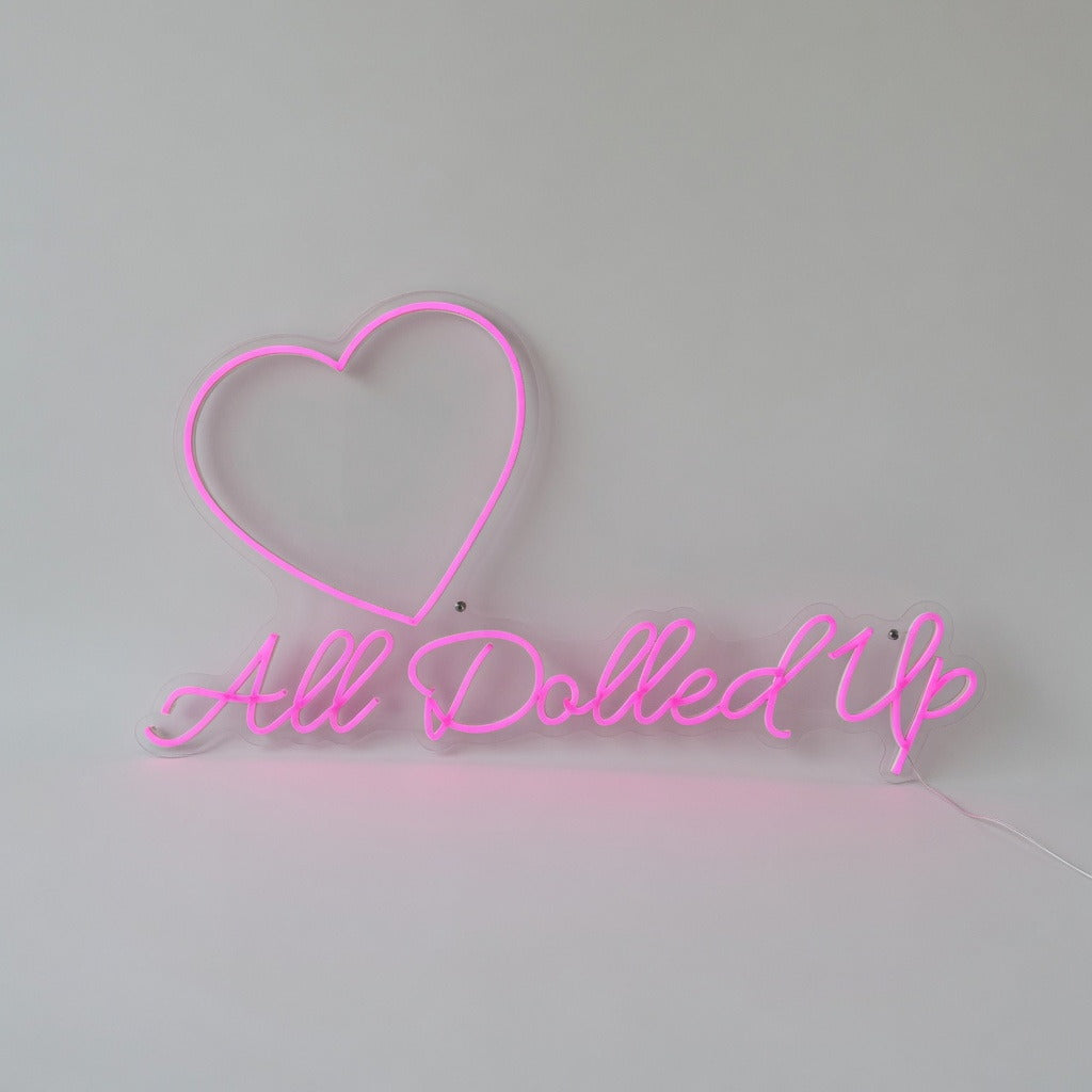 All Dolled Up LED Neon Sign for Salon Dimmable Business Light - Shineneon