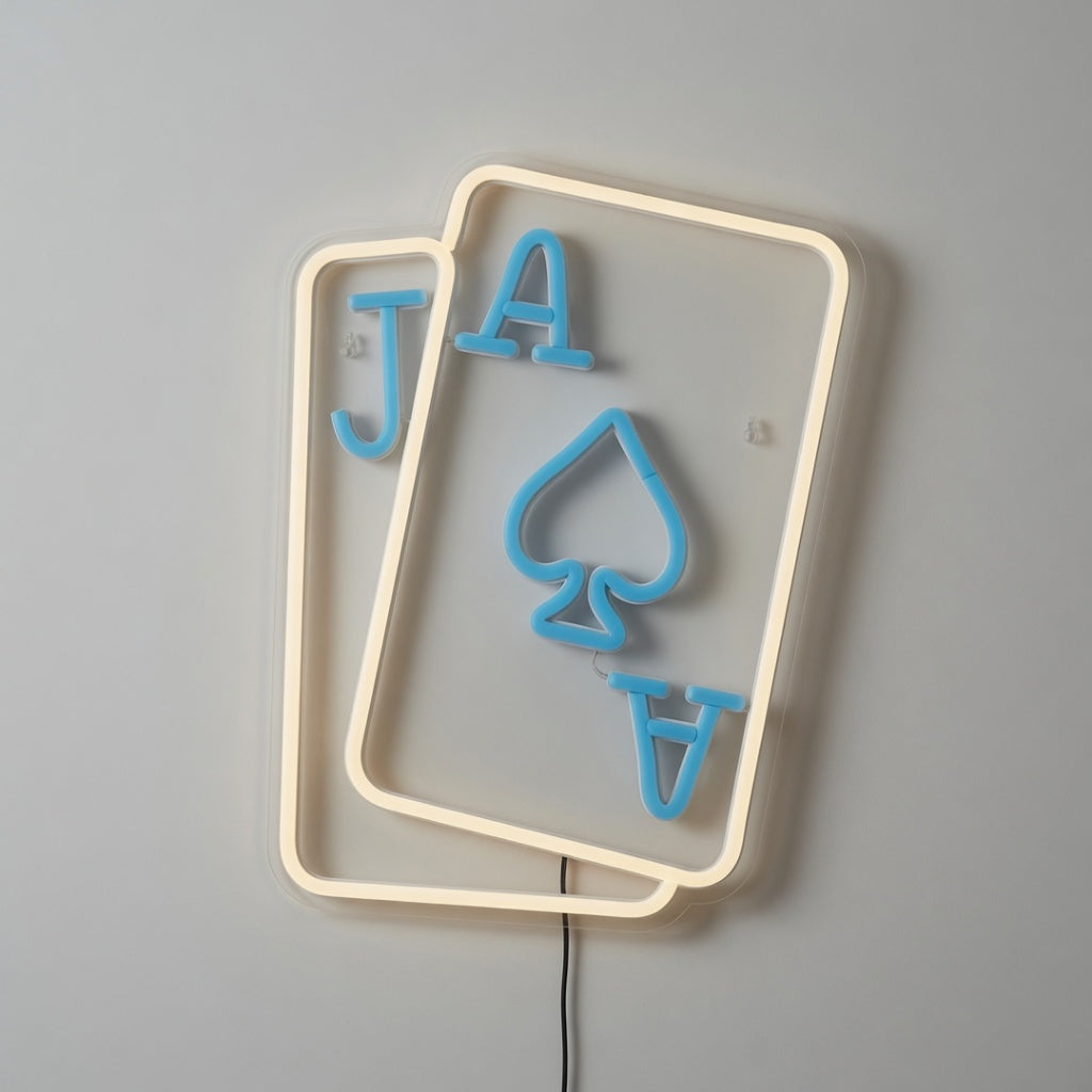 Poker Cards LED Neon Sign for Man Cave - Shineneon