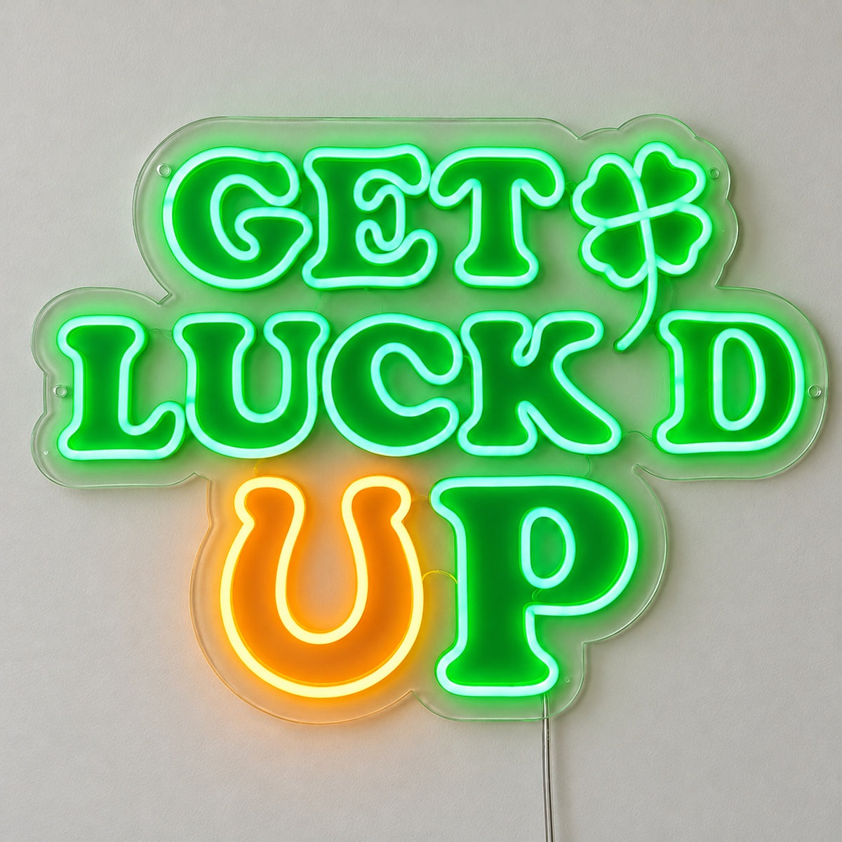 Get Luckd Up LED Neon Sign Dimmable Wall Light - Shineneon
