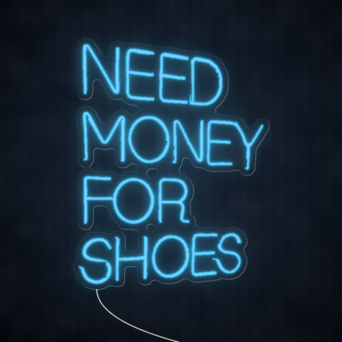 Need Money For Shoes LED Neon Sign, Boxed Two Tone Caps - Shineneon