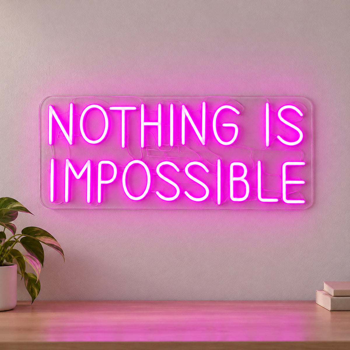 Nothing Is Impossible LED Neon Sign Dimmable Wall Light Wall Neon Signs - Shineneon