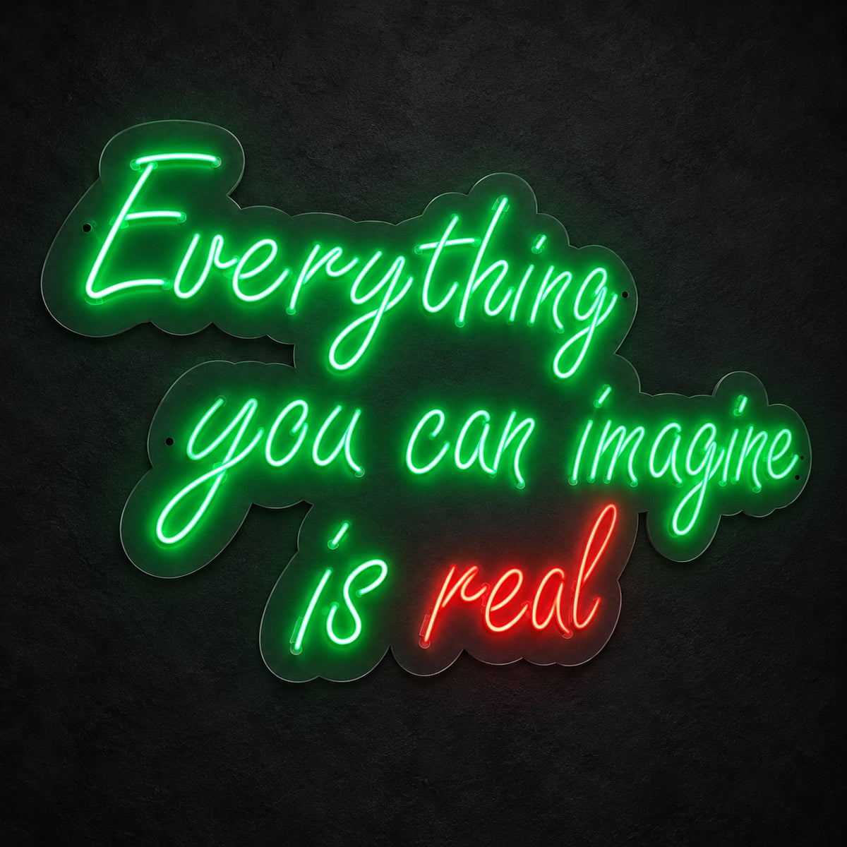 Everything You Can Imagine Is Real LED Neon Sign Wide Flow Script - Shineneon