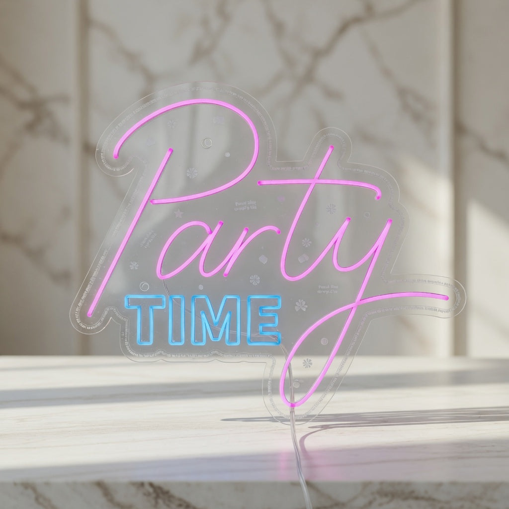 Party Time Lettering LED Neon Sign - Shineneon