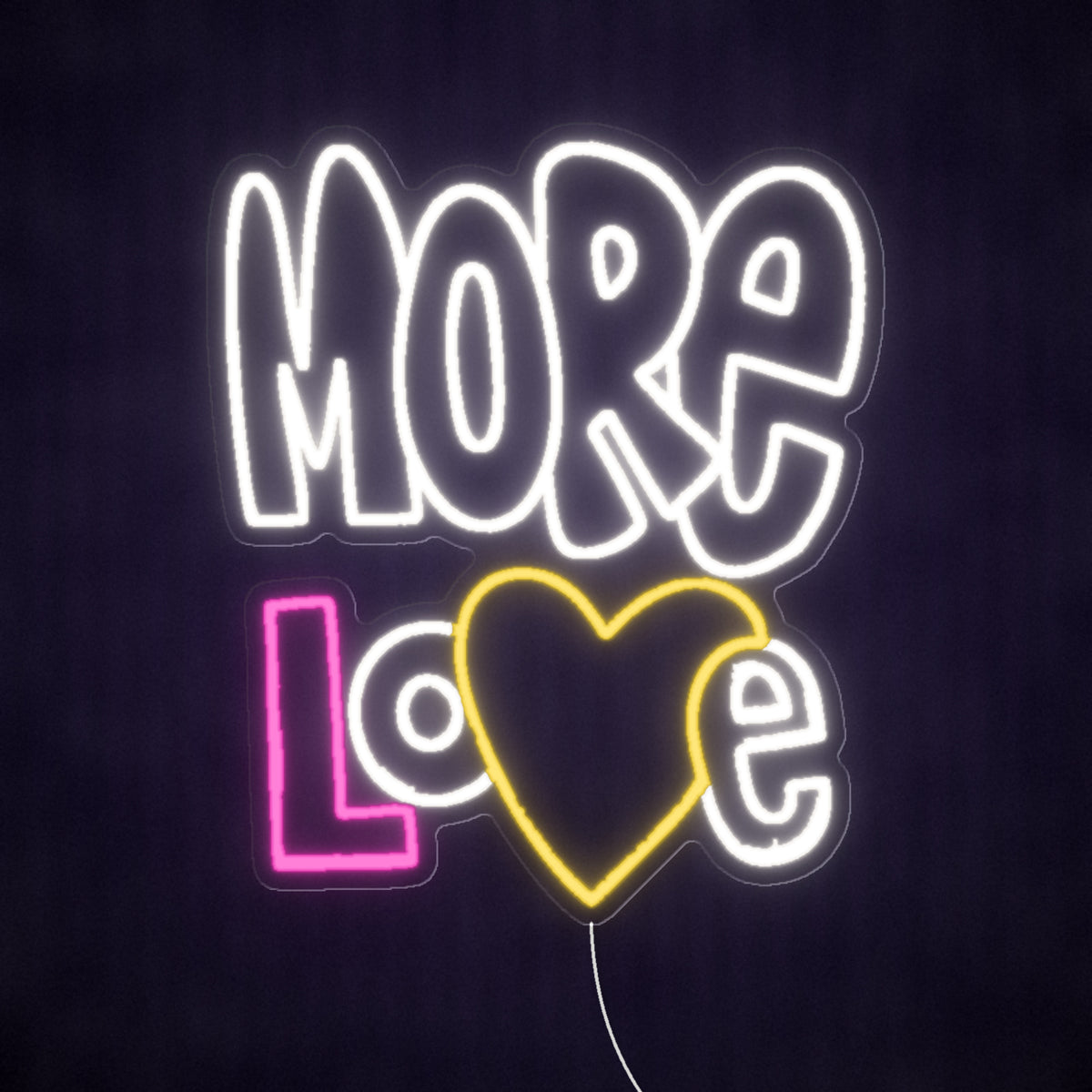 More Love LED Neon Sign, Dimmable Wall Light - Shineneon