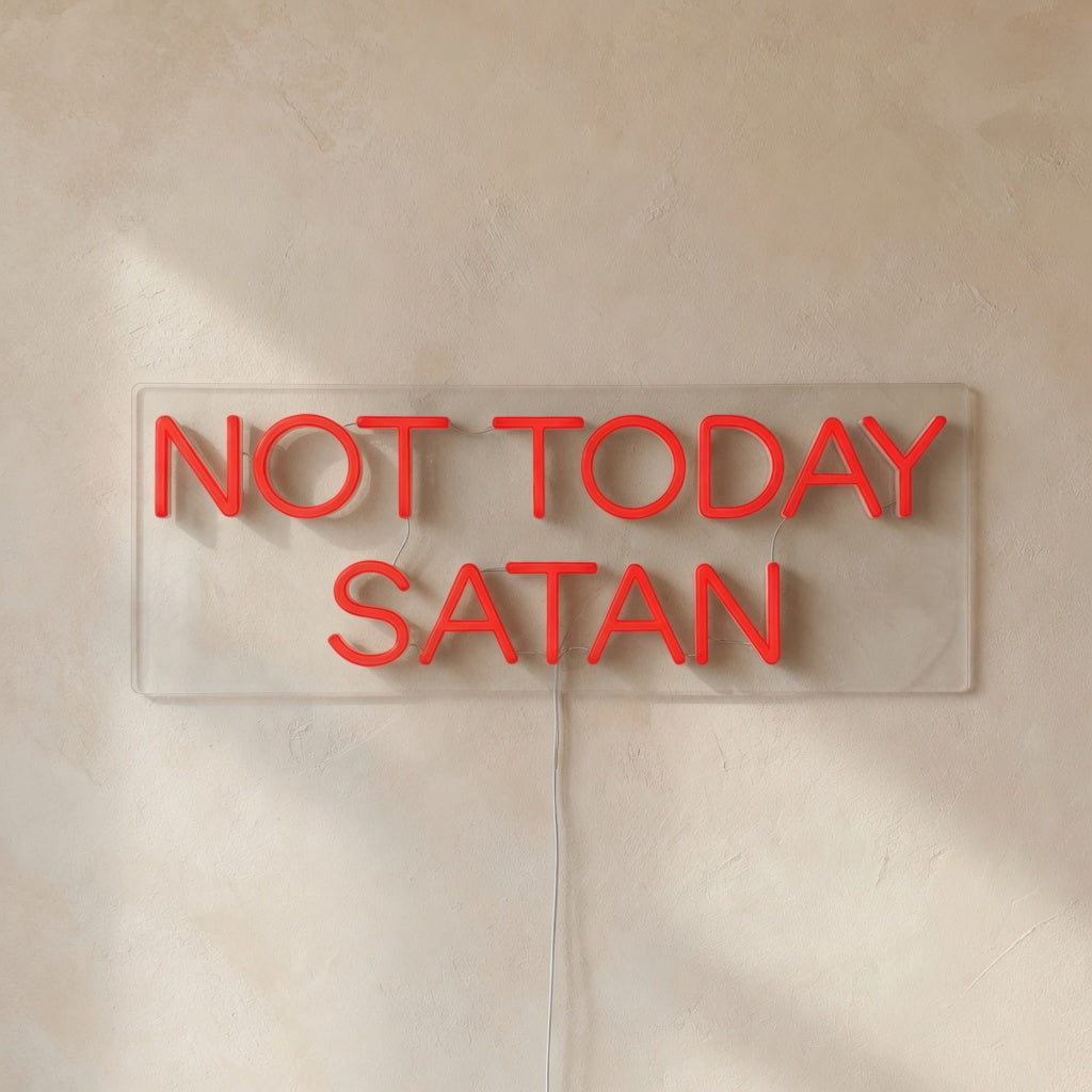 Not Today Satan LED Neon Sign Wall Neon Signs - Shineneon