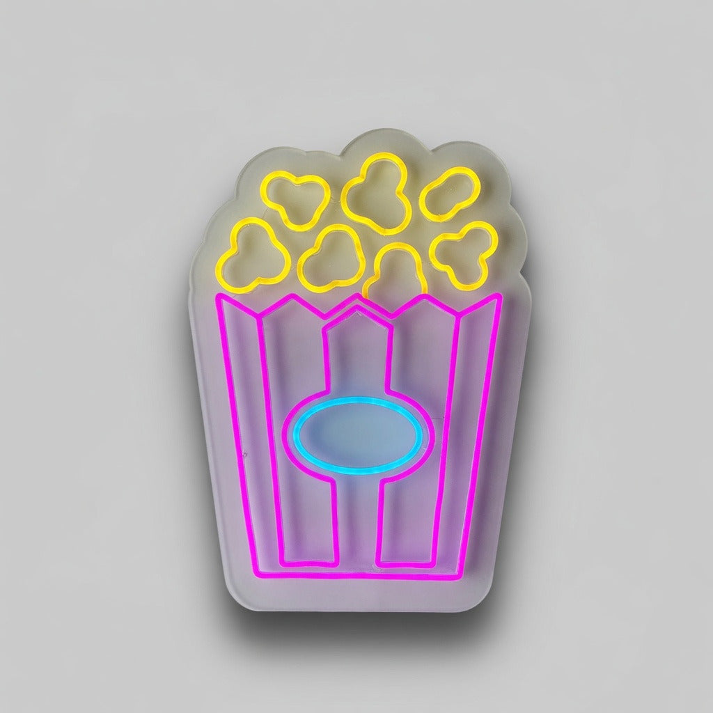 Popcorn LED Neon Sign Overflow Bucket Design - Shineneon