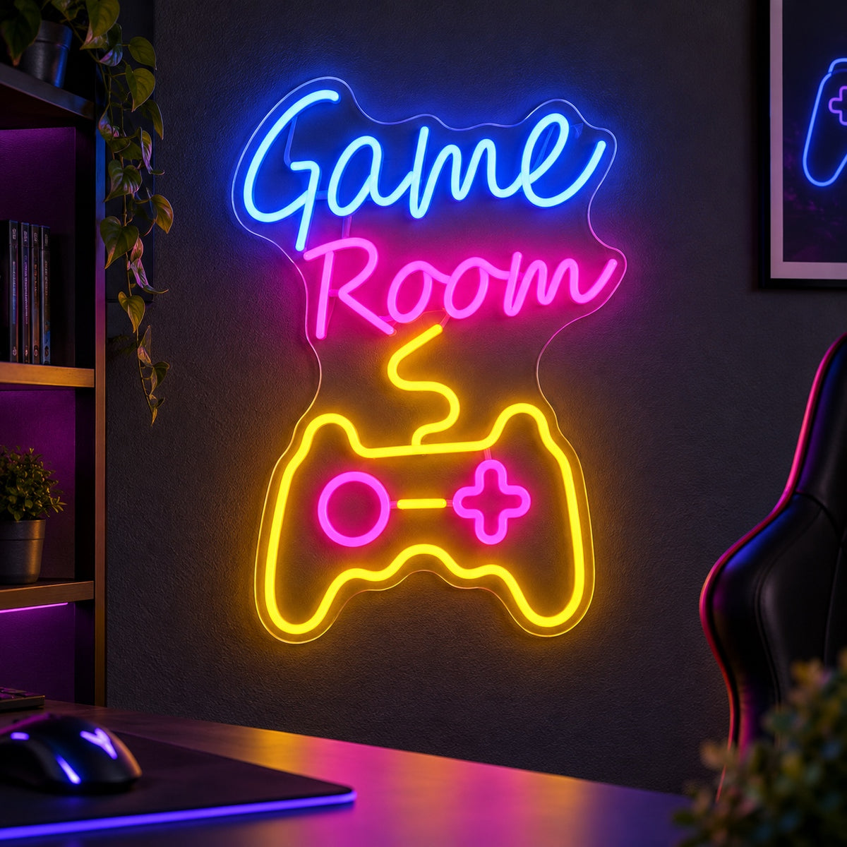 Game Room LED Neon Sign Script with Controller - Shineneon