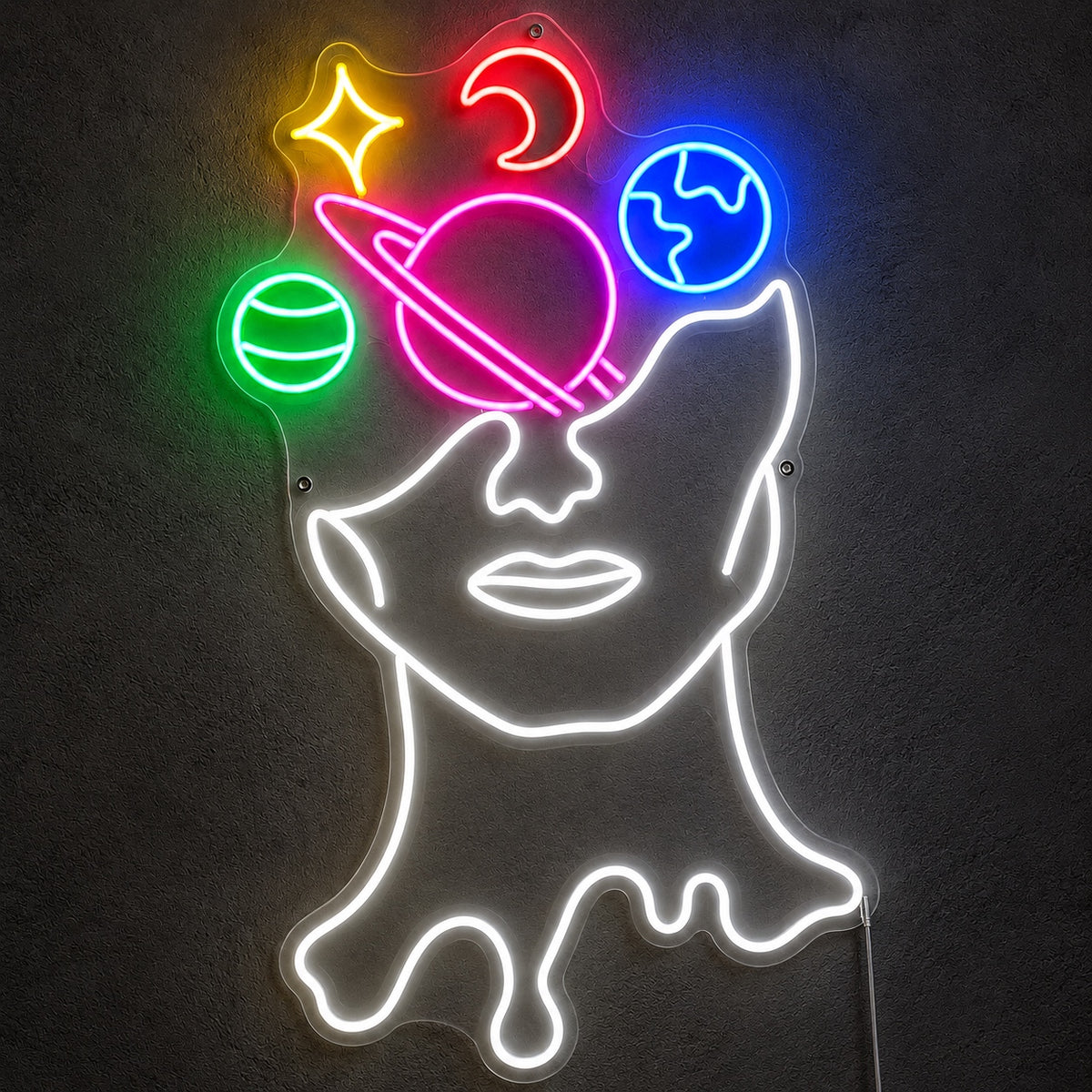 Galaxy Brain the Solar System Milky Way LED Neon Sign for Man Cave - Shineneon
