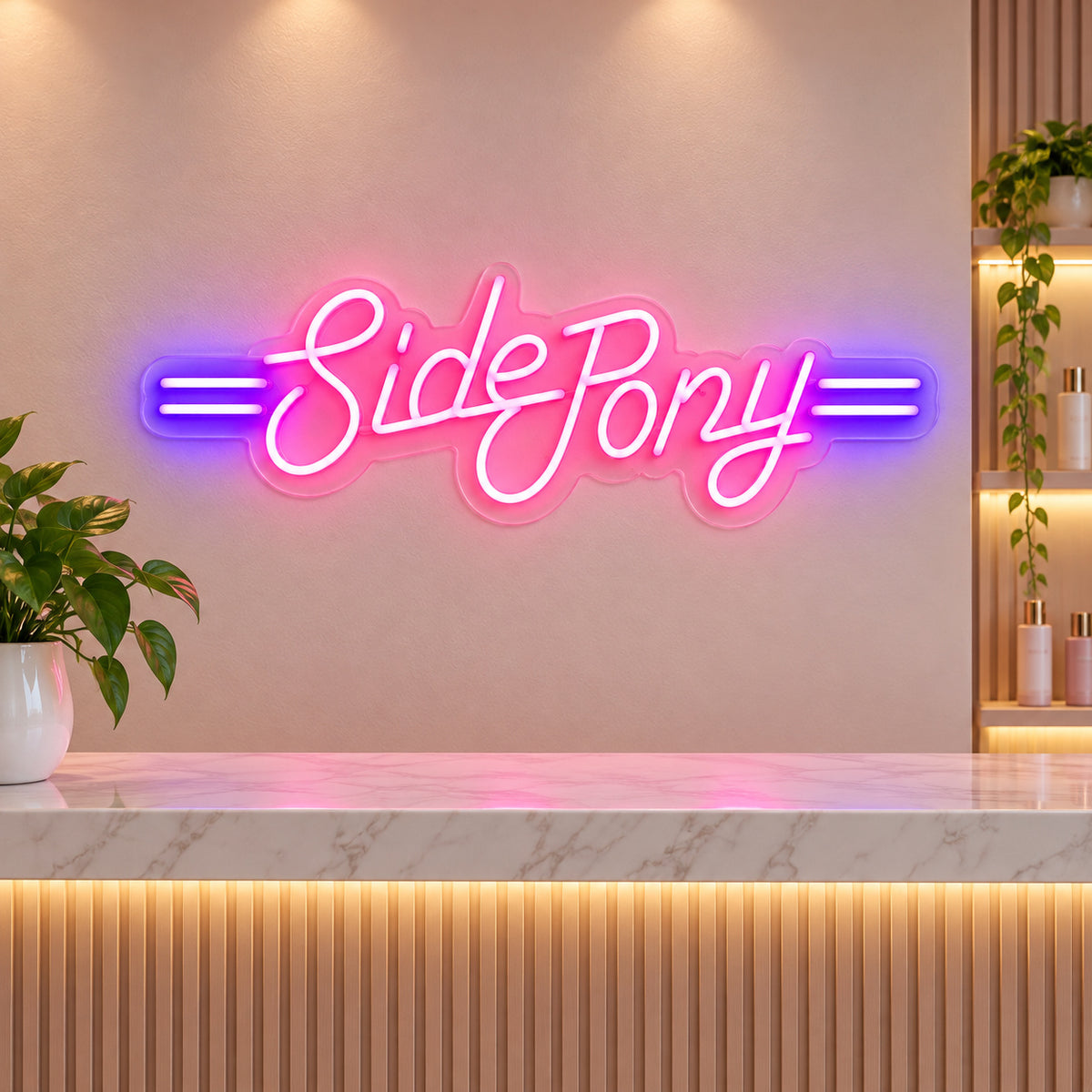 Side Pony LED Neon Sign for Salon Light Up Business Decor Wall Neon Signs - Shineneon
