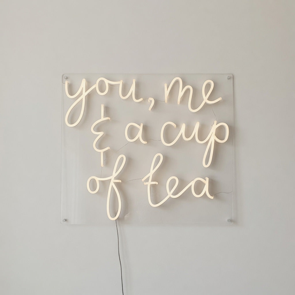 You Me and a Cup of Tea LED Neon Sign Dimmable Wall Light - Shineneon