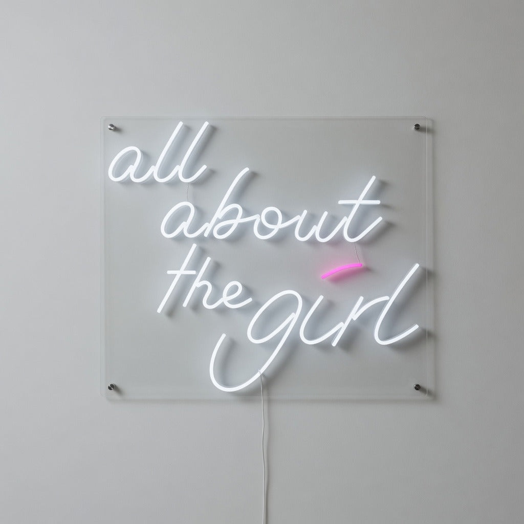 All About the Girl LED Neon Sign for Salon Light Up Business Decor - Shineneon