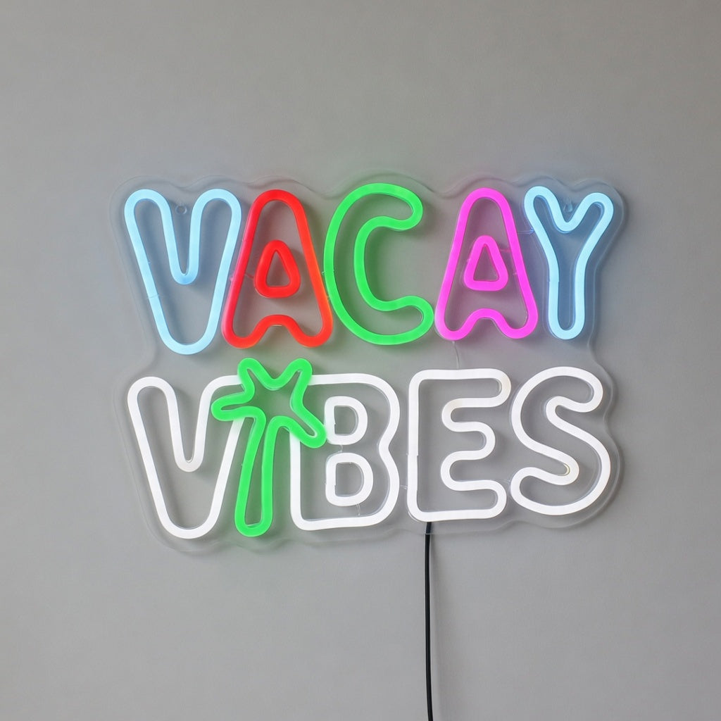 Vacay Vibes LED Neon Sign Dimmable Wall Light - Shineneon
