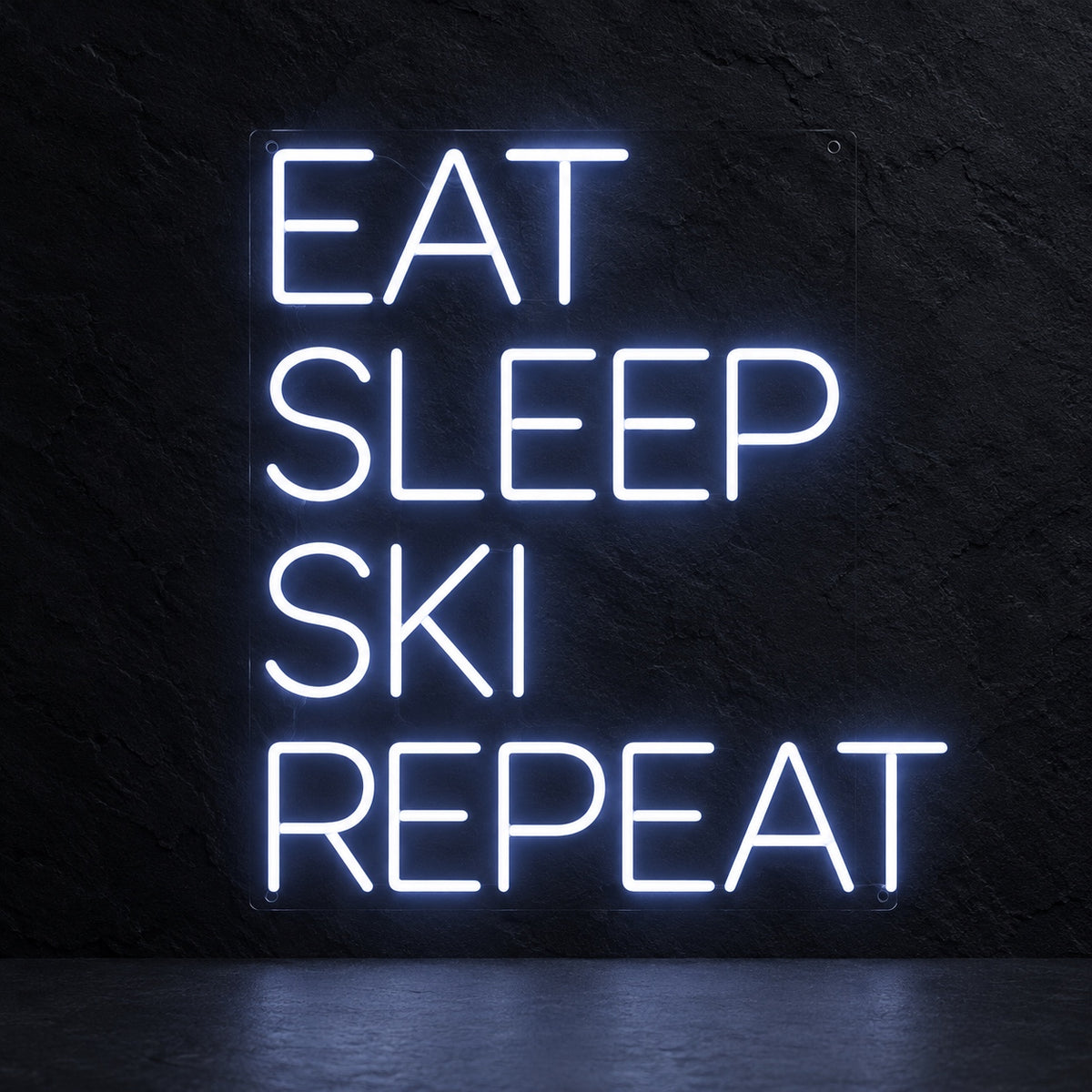 Eat Sleep Ski Repeat LED Neon Sign Dimmable Wall Light - Shineneon