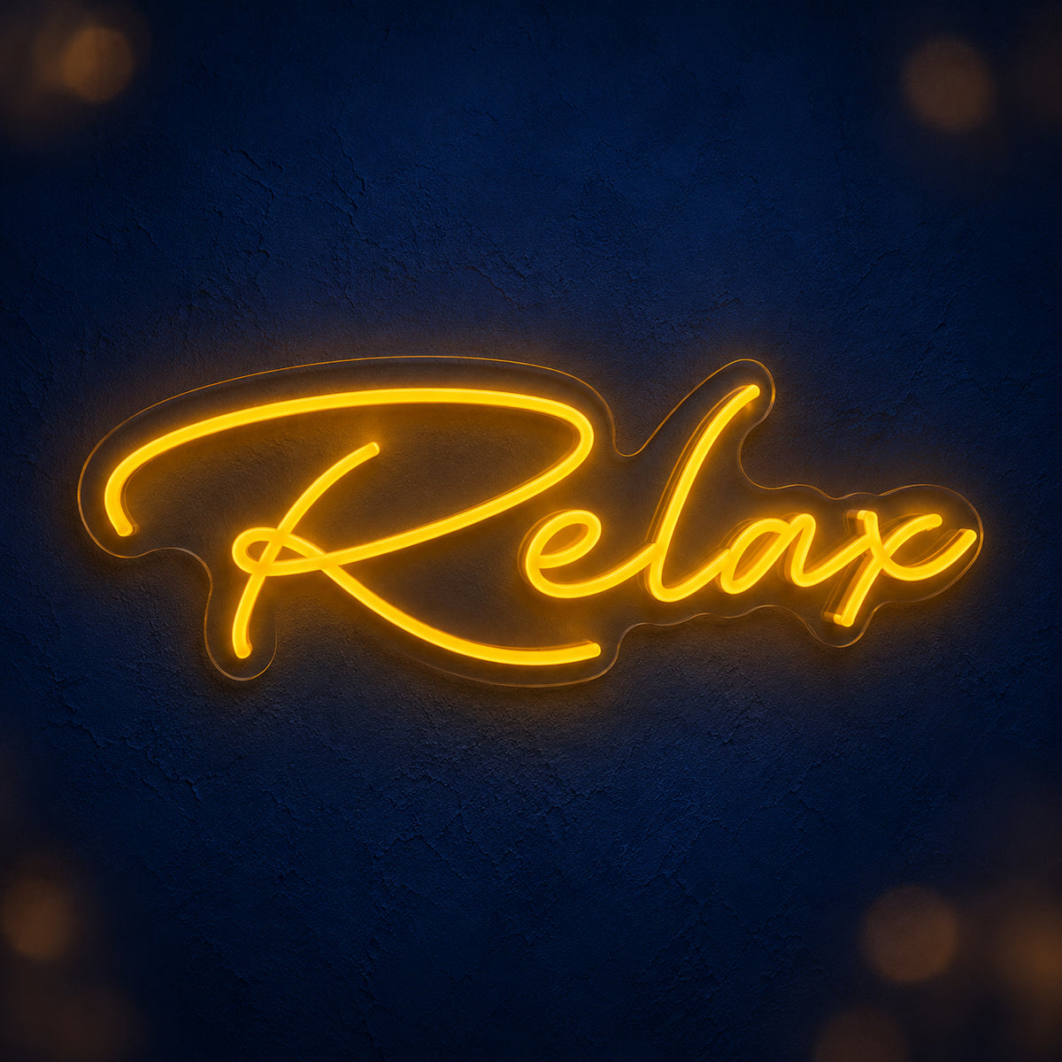 Relax LED Neon Sign Warm Cursive Style - Main Product Image