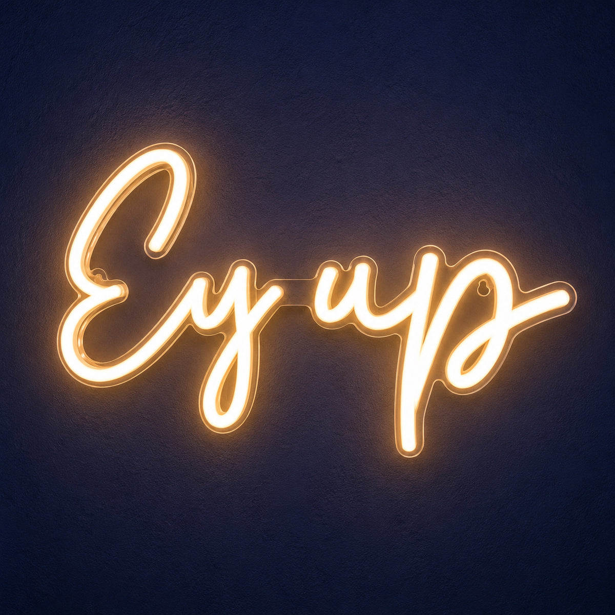 Ey Up LED Neon Sign Warm Circle Board - Main Product Image