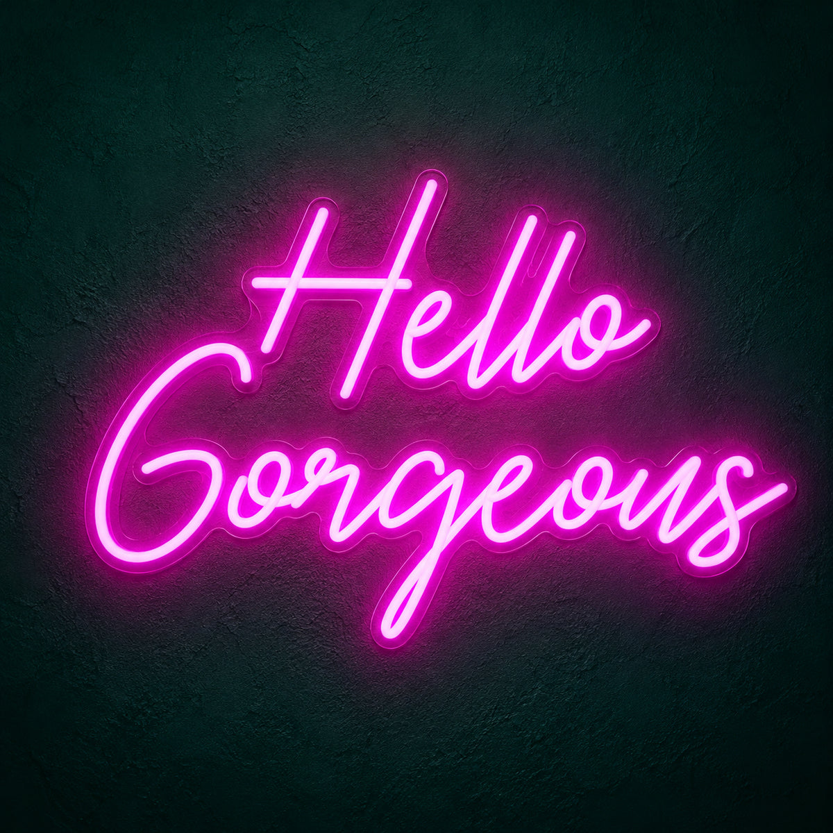 Hello Gorgeous LED Neon Sign for Business Light Up Wall Decor - Main Product Image