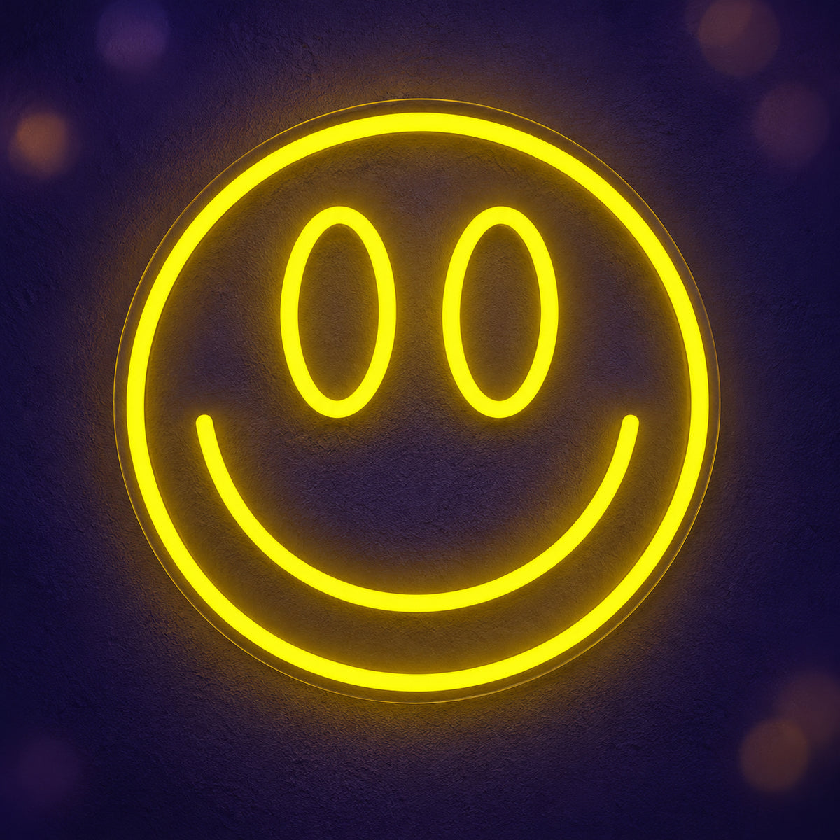 Smiley Face LED Neon Sign Dimmable Wall Light - Main Product Image