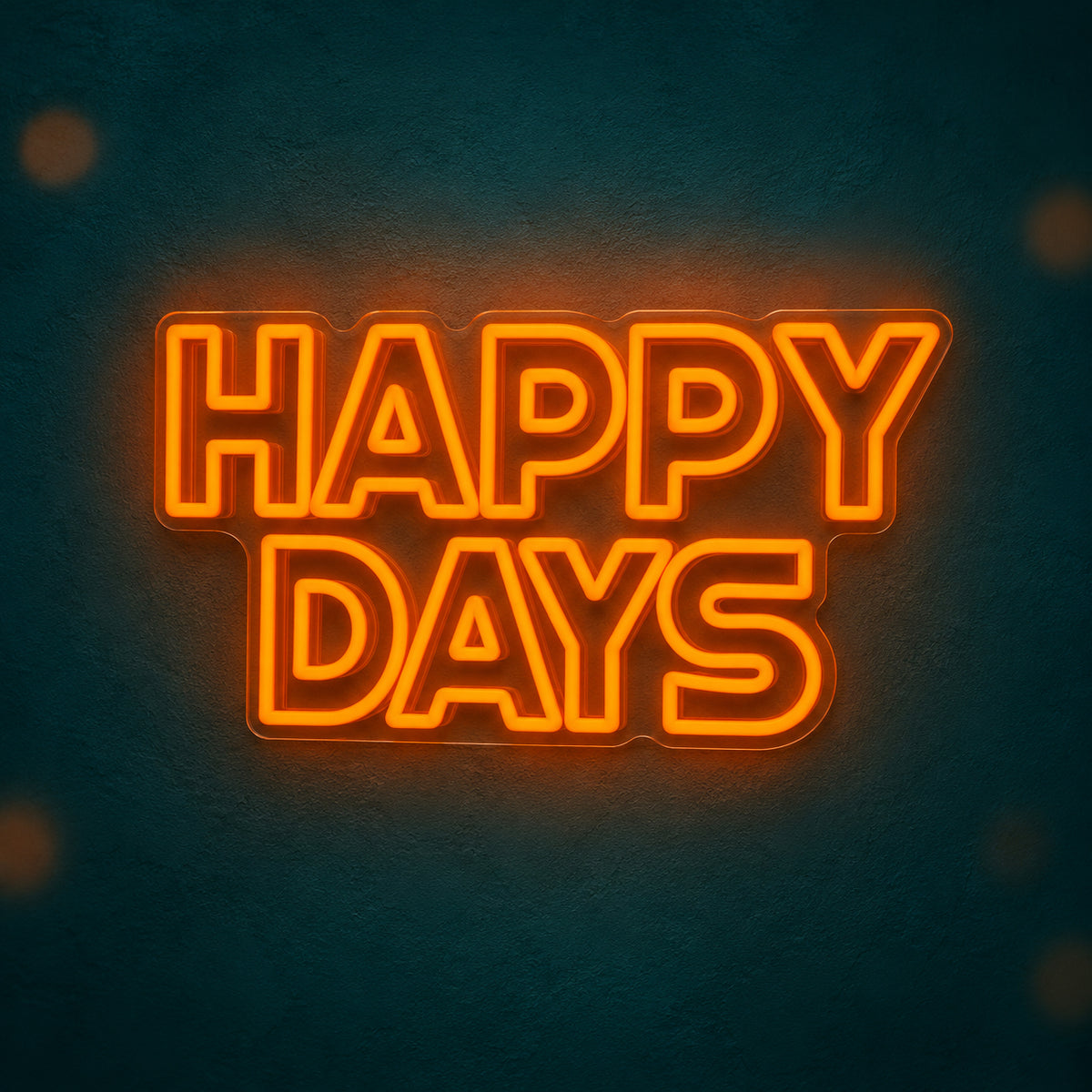 Happy Days LED Neon Sign Dimmable Wall Light - Main Product Image