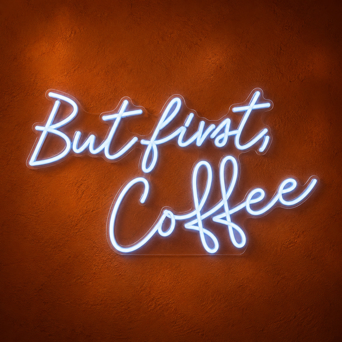 But First Coffee LED Neon Sign for Kitchen & Cafe Wall Decor - Main Product Image