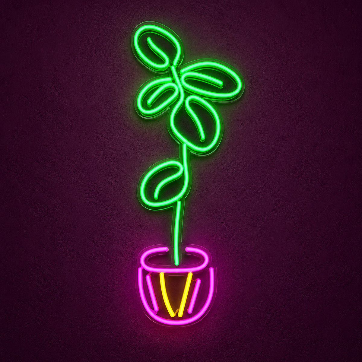 Fiddle Leaf Fig Plant Neon Sign - Main Product Image