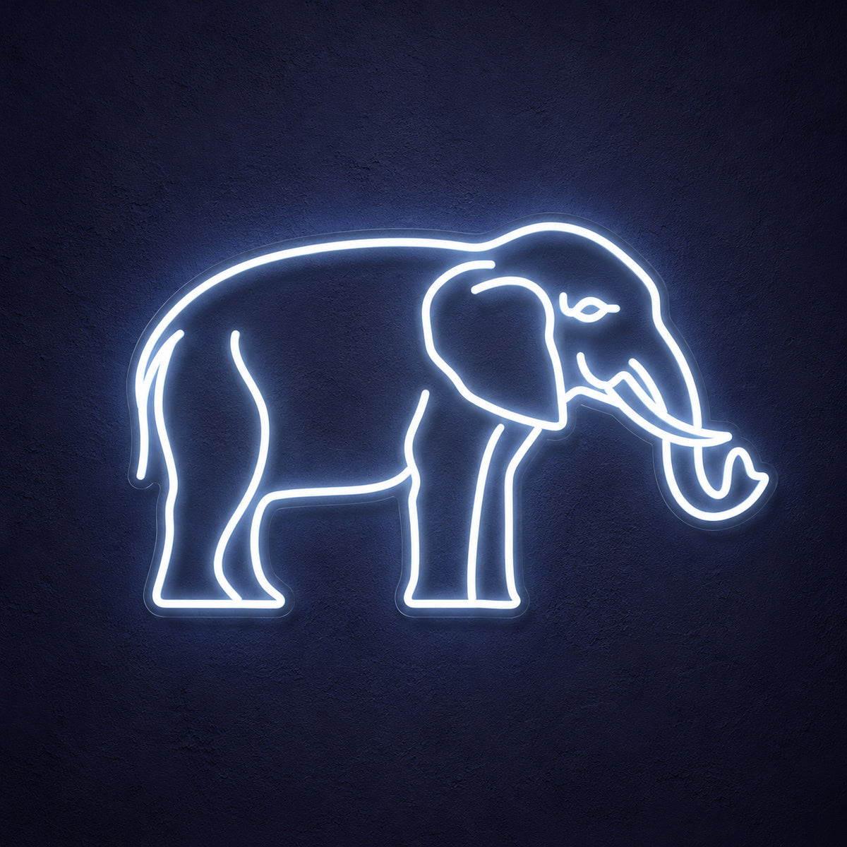 Elephant LED Neon Sign Mural Style Line Art - Main Product Image