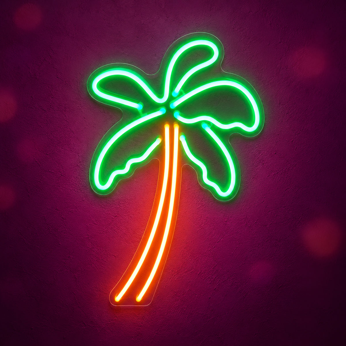 Palm Tree LED Neon Sign Sunset Scene Palm - Main Product Image