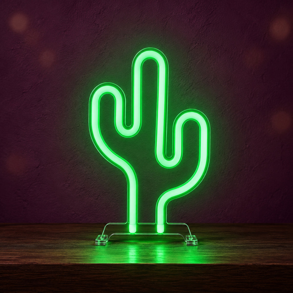Cactus LED Neon Sign Tall Potted Cactus - Main Product Image