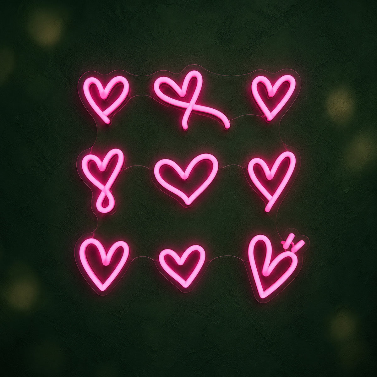 Hearts Neon Sign - Main Product Image