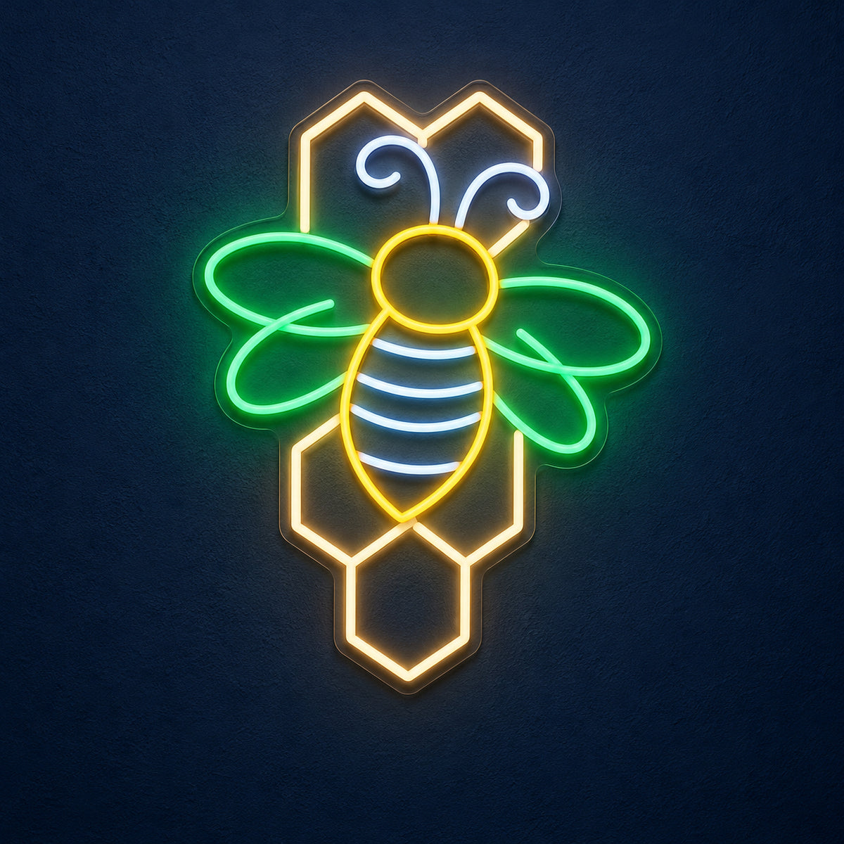 Bee and Honeycomb Neon Sign - Main Product Image
