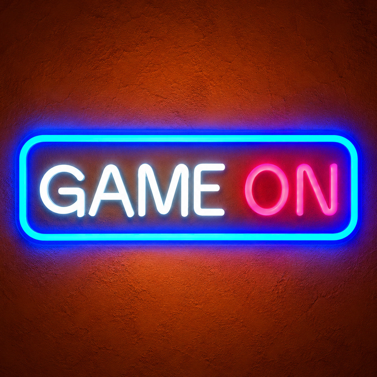 Game On LED Neon Sign for Man Cave Dimmable Wall Decor - Main Product Image