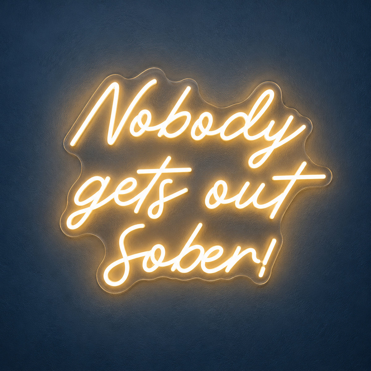Nobody Gets Out Sober LED Neon Sign Dimmable Wall Light - Main Product Image