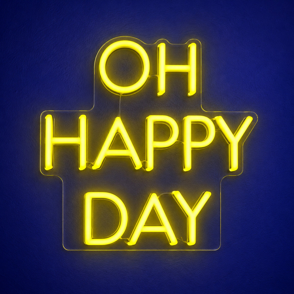 Oh Happy Day LED Neon Sign Dimmable Wall Light - Main Product Image