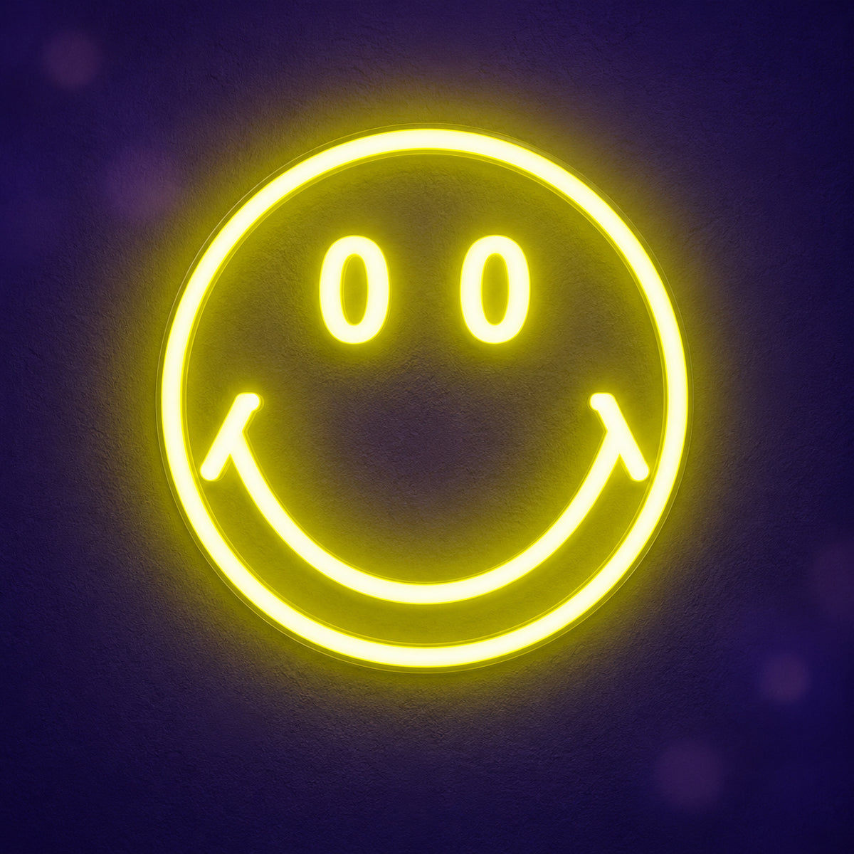 Smiley Classic LED Neon Sign for Man Cave Dimmable Wall Decor - Main Product Image
