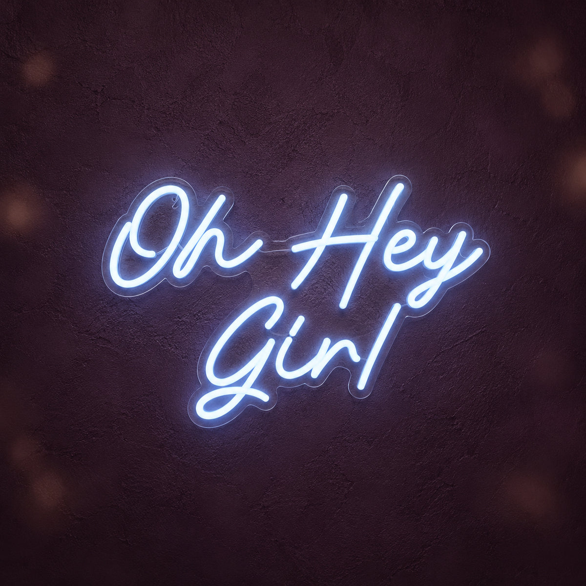 Oh Hey Girl LED Neon Sign Dimmable Wall Light - Main Product Image