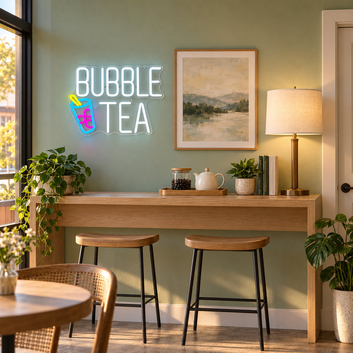 Bubble Tea LED Neon Sign Dimmable Wall Light - Shineneon