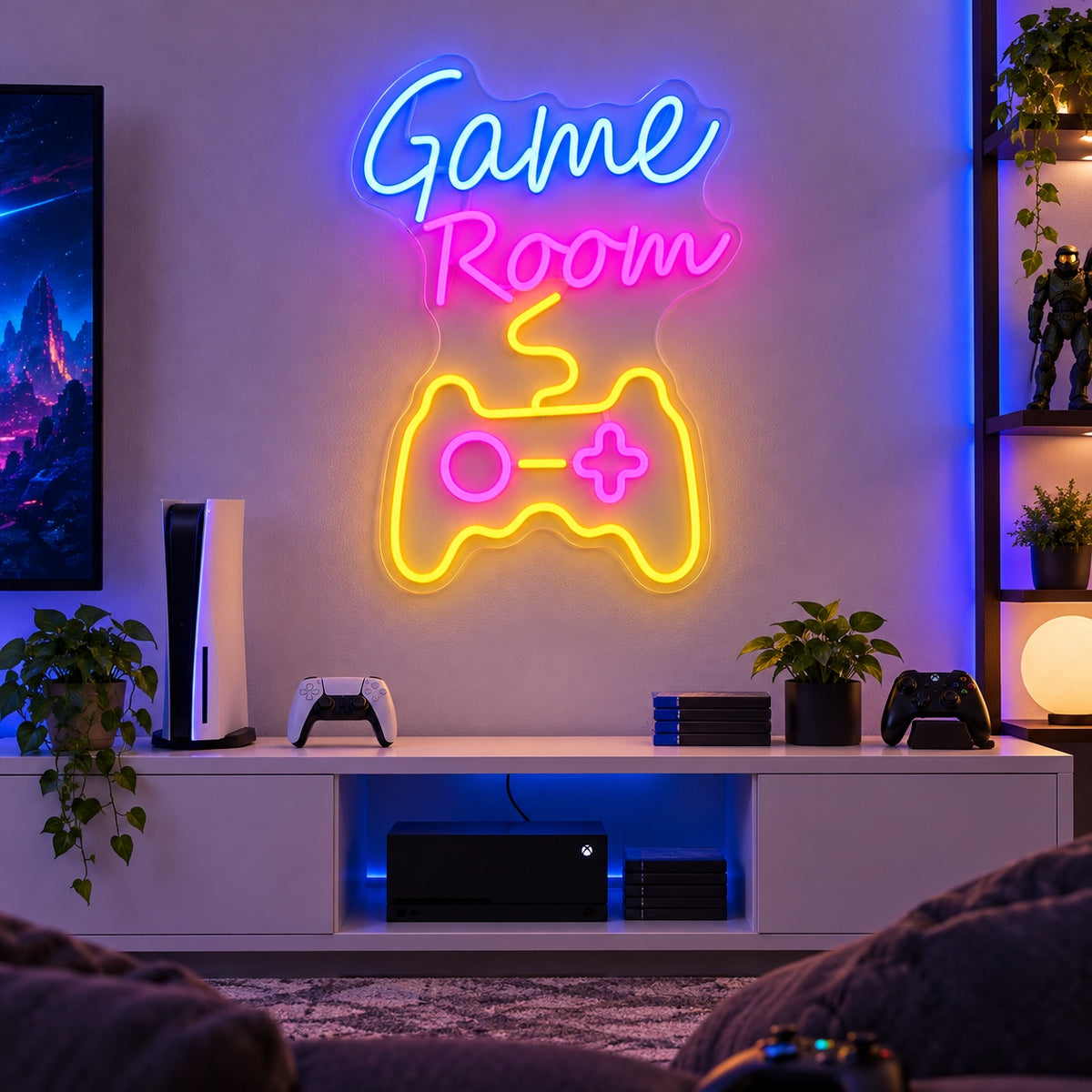 Game Room LED Neon Sign Script with Controller - Shineneon