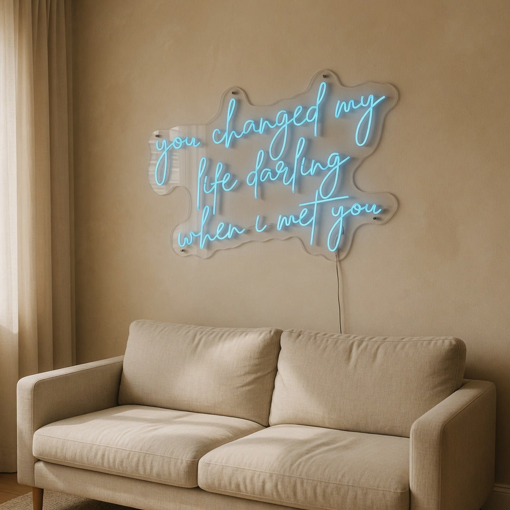 You Changed My Life Darling When I Met You LED Neon Sign - Shineneon