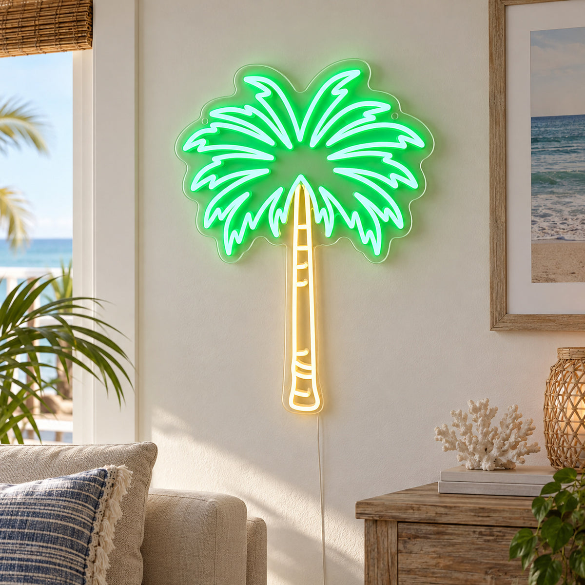 Palm Tree LED Neon Sign for Man Cave Dimmable Wall Decor Wall Neon Signs - Shineneon