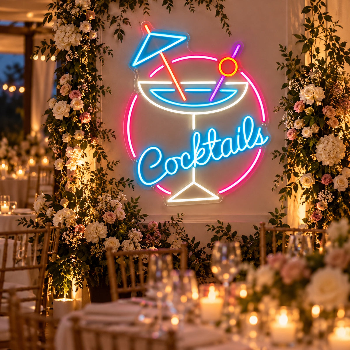 Cocktails Bar LED Neon Sign for Wedding Light Up Party Decor Wall Neon Signs - Shineneon