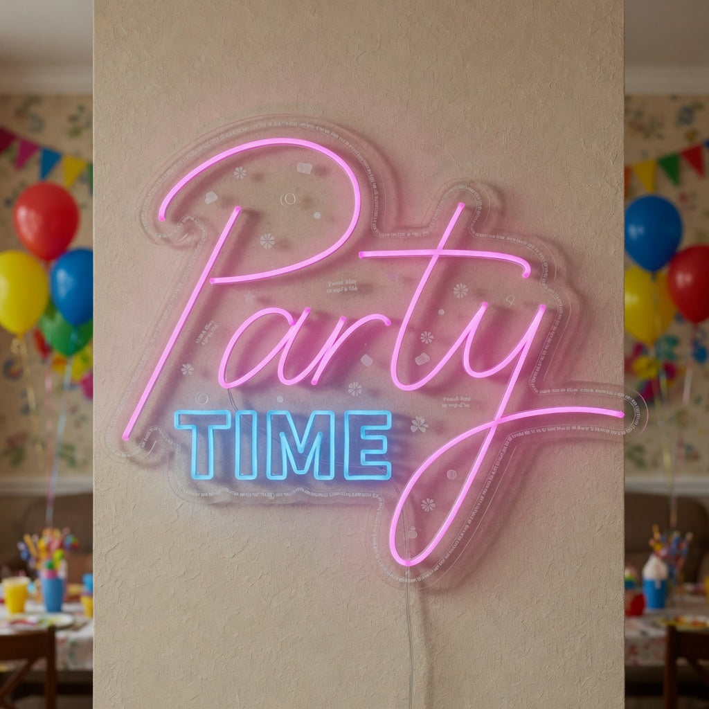 Party Time Lettering LED Neon Sign - Shineneon
