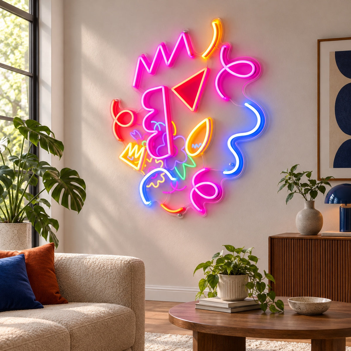 Colorful Abstract LED Neon Sign Dimmable Wall Light Wall Neon Signs - Shineneon