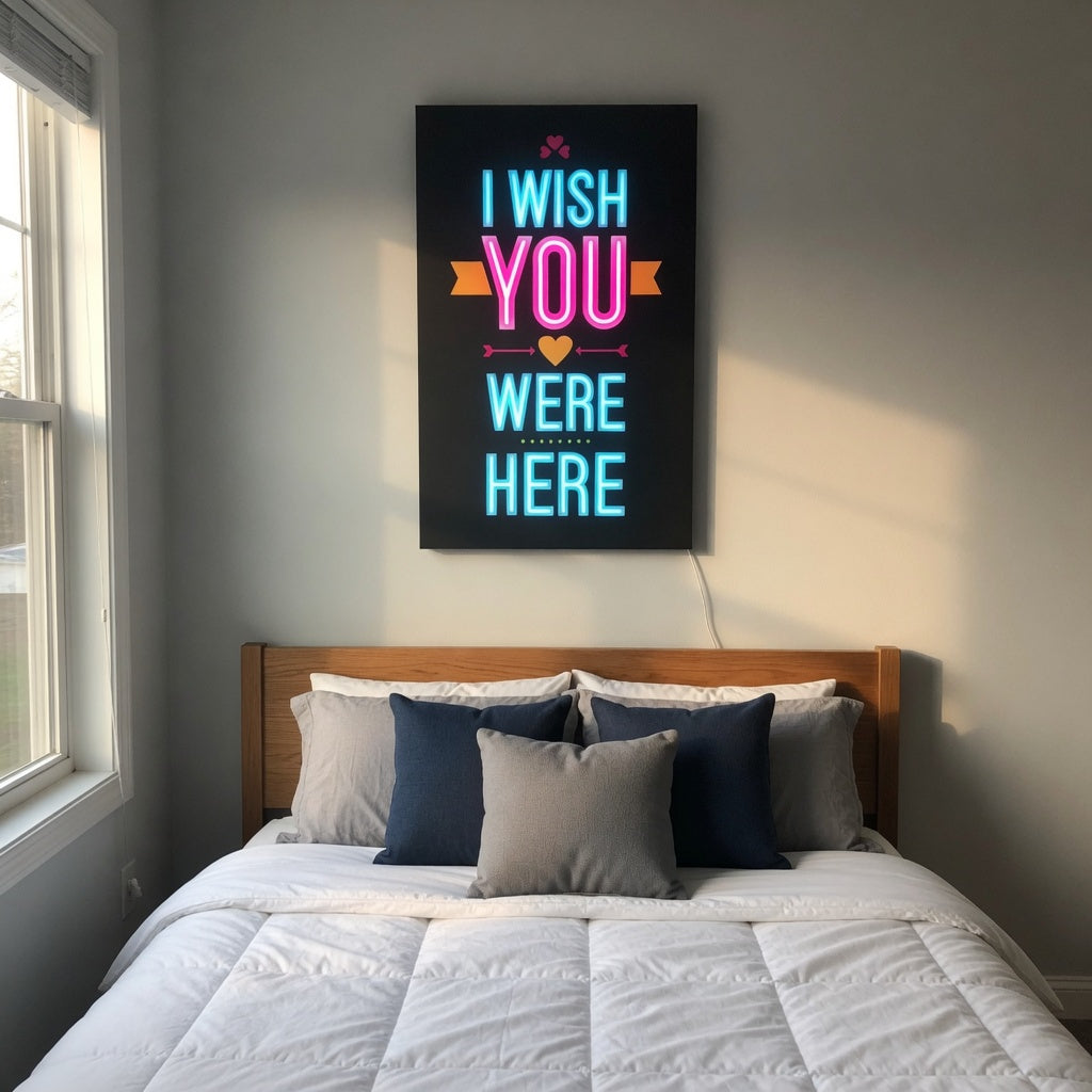 I Wish You Were Here LED Neon Sign Dimmable Wall Light - Shineneon
