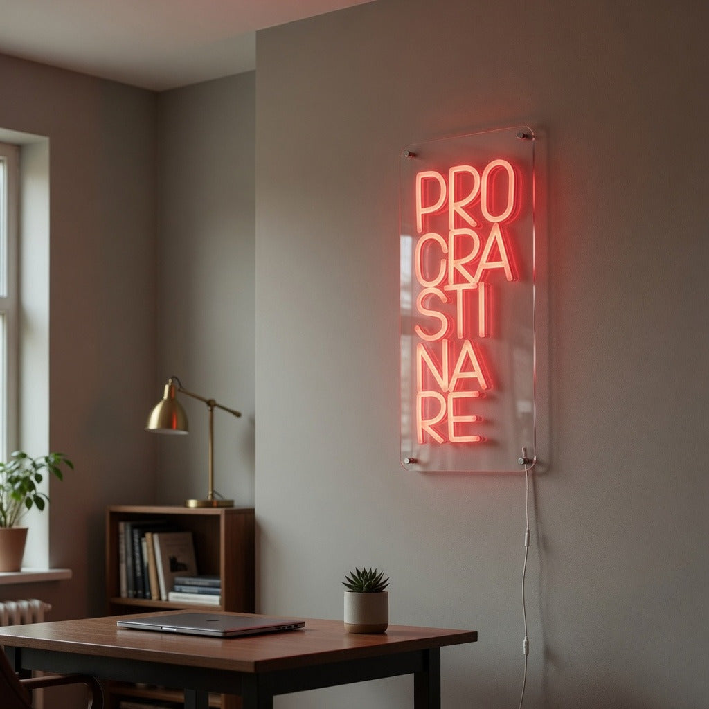 Procrastinate LED Neon Sign - Shineneon