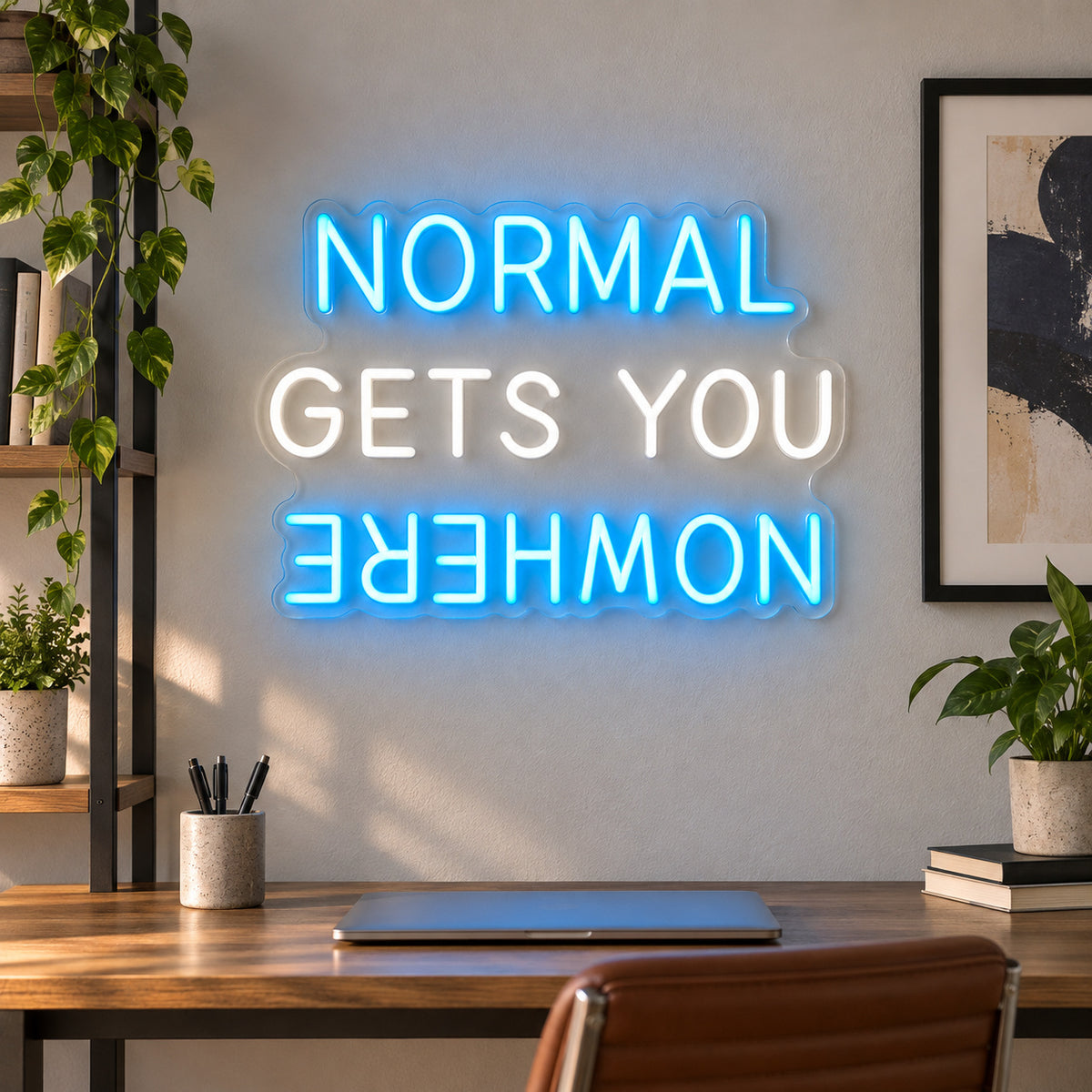 Normal Gets You Nowhere LED Neon Sign Petite Caps Style Wall Neon Signs - Shineneon