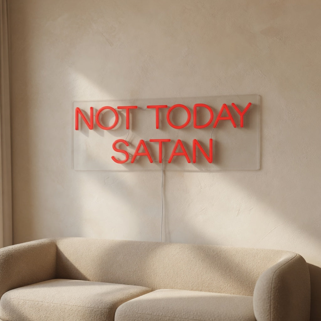 Not Today Satan LED Neon Sign Wall Neon Signs - Shineneon